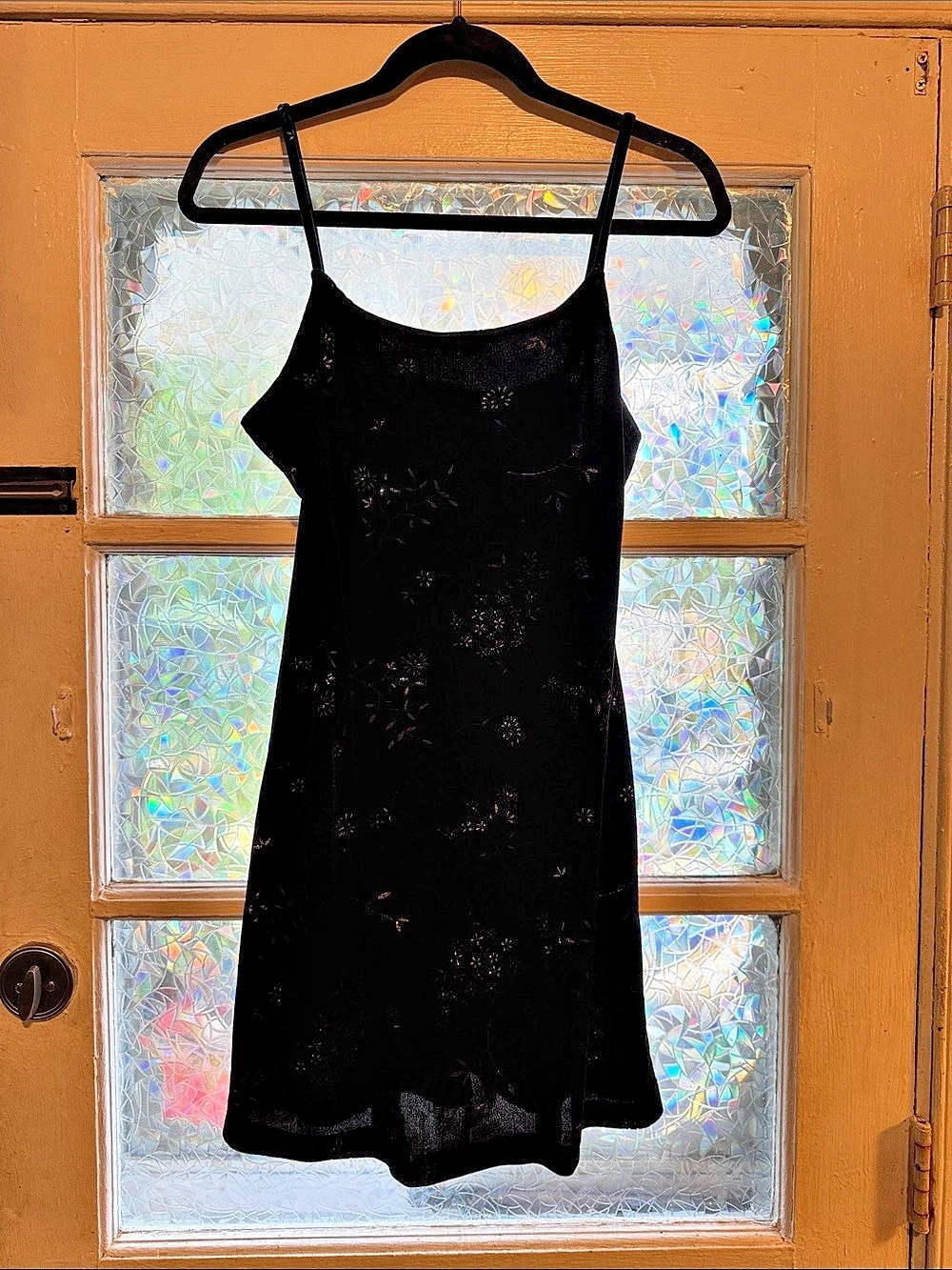 Vintage TABLOID Black Floral Mini Dress
